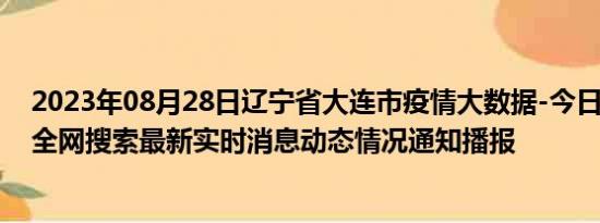 2023年08月28日辽宁省大连市疫情大数据-今日/今天疫情全网搜索最新实时消息动态情况通知播报