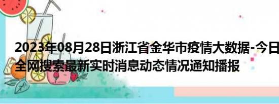 2023年08月28日浙江省金华市疫情大数据-今日/今天疫情全网搜索最新实时消息动态情况通知播报