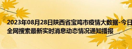 2023年08月28日陕西省宝鸡市疫情大数据-今日/今天疫情全网搜索最新实时消息动态情况通知播报