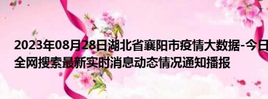 2023年08月28日湖北省襄阳市疫情大数据-今日/今天疫情全网搜索最新实时消息动态情况通知播报