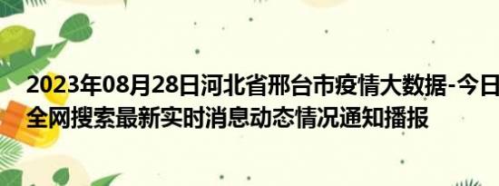 2023年08月28日河北省邢台市疫情大数据-今日/今天疫情全网搜索最新实时消息动态情况通知播报