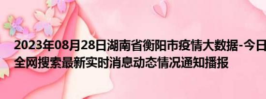 2023年08月28日湖南省衡阳市疫情大数据-今日/今天疫情全网搜索最新实时消息动态情况通知播报