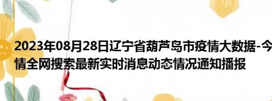 2023年08月28日辽宁省葫芦岛市疫情大数据-今日/今天疫情全网搜索最新实时消息动态情况通知播报