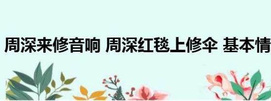 周深来修音响 周深红毯上修伞 基本情况讲解