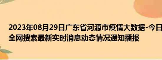 2023年08月29日广东省河源市疫情大数据-今日/今天疫情全网搜索最新实时消息动态情况通知播报