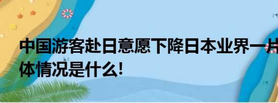 中国游客赴日意愿下降日本业界一片担心 具体情况是什么!