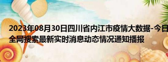 2023年08月30日四川省内江市疫情大数据-今日/今天疫情全网搜索最新实时消息动态情况通知播报