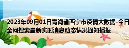 2023年09月01日青海省西宁市疫情大数据-今日/今天疫情全网搜索最新实时消息动态情况通知播报