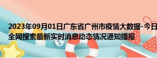 2023年09月01日广东省广州市疫情大数据-今日/今天疫情全网搜索最新实时消息动态情况通知播报