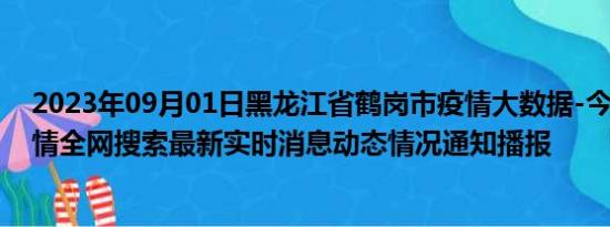 2023年09月01日黑龙江省鹤岗市疫情大数据-今日/今天疫情全网搜索最新实时消息动态情况通知播报