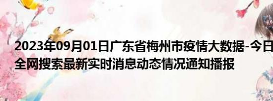 2023年09月01日广东省梅州市疫情大数据-今日/今天疫情全网搜索最新实时消息动态情况通知播报