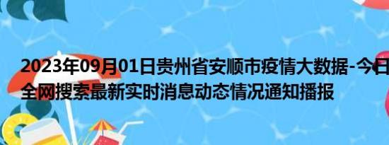 2023年09月01日贵州省安顺市疫情大数据-今日/今天疫情全网搜索最新实时消息动态情况通知播报