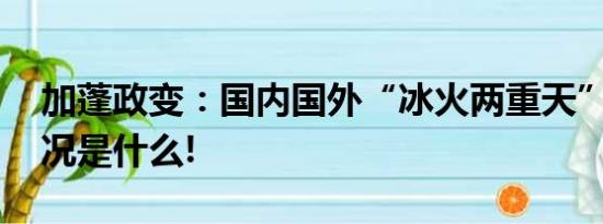 加蓬政变：国内国外“冰火两重天” 具体情况是什么!