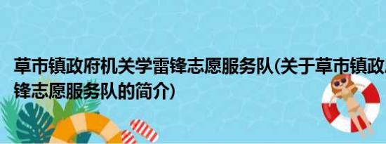 草市镇政府机关学雷锋志愿服务队(关于草市镇政府机关学雷锋志愿服务队的简介)