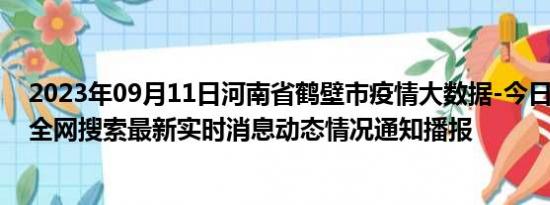 2023年09月11日河南省鹤壁市疫情大数据-今日/今天疫情全网搜索最新实时消息动态情况通知播报