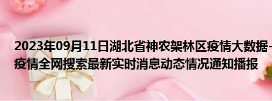 2023年09月11日湖北省神农架林区疫情大数据-今日/今天疫情全网搜索最新实时消息动态情况通知播报