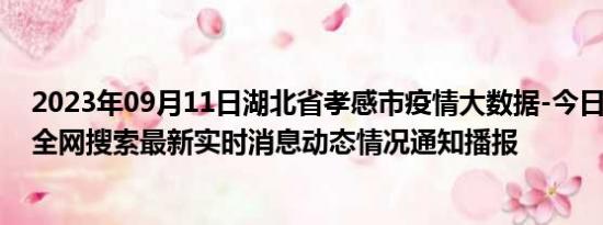 2023年09月11日湖北省孝感市疫情大数据-今日/今天疫情全网搜索最新实时消息动态情况通知播报