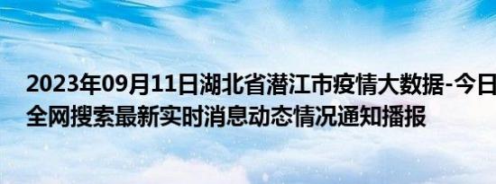 2023年09月11日湖北省潜江市疫情大数据-今日/今天疫情全网搜索最新实时消息动态情况通知播报