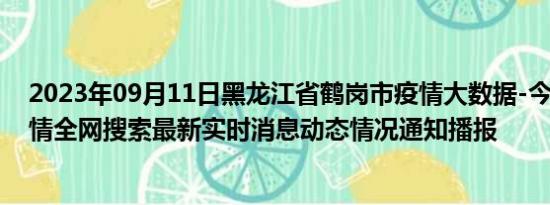 2023年09月11日黑龙江省鹤岗市疫情大数据-今日/今天疫情全网搜索最新实时消息动态情况通知播报