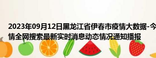 2023年09月12日黑龙江省伊春市疫情大数据-今日/今天疫情全网搜索最新实时消息动态情况通知播报