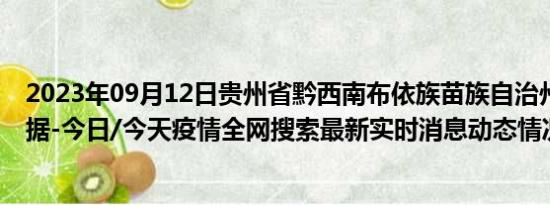 2023年09月12日贵州省黔西南布依族苗族自治州疫情大数据-今日/今天疫情全网搜索最新实时消息动态情况通知播报