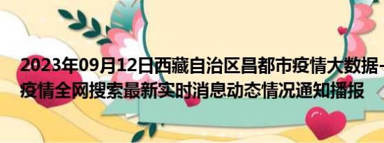 2023年09月12日西藏自治区昌都市疫情大数据-今日/今天疫情全网搜索最新实时消息动态情况通知播报