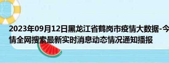 2023年09月12日黑龙江省鹤岗市疫情大数据-今日/今天疫情全网搜索最新实时消息动态情况通知播报