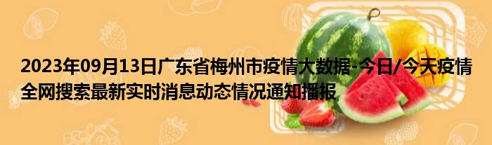 2023年09月13日广东省梅州市疫情大数据