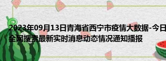 2023年09月13日青海省西宁市疫情大数据-今日/今天疫情全网搜索最新实时消息动态情况通知播报