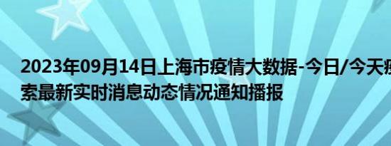 2023年09月14日上海市疫情大数据-今日/今天疫情全网搜索最新实时消息动态情况通知播报