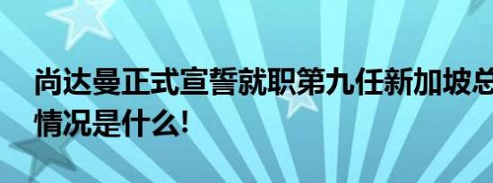 尚达曼正式宣誓就职第九任新加坡总统 具体情况是什么!