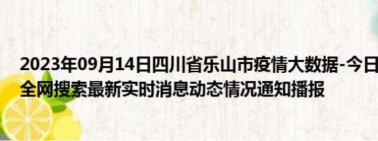 2023年09月14日四川省乐山市疫情大数据-今日/今天疫情全网搜索最新实时消息动态情况通知播报