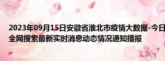 2023年09月15日安徽省淮北市疫情大数据-今日/今天疫情全网搜索最新实时消息动态情况通知播报