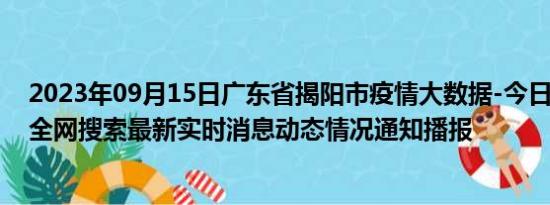 2023年09月15日广东省揭阳市疫情大数据-今日/今天疫情全网搜索最新实时消息动态情况通知播报