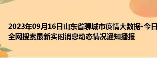 2023年09月16日山东省聊城市疫情大数据-今日/今天疫情全网搜索最新实时消息动态情况通知播报