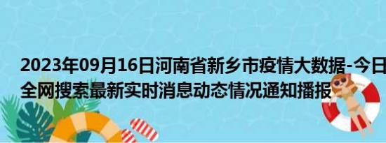 2023年09月16日河南省新乡市疫情大数据-今日/今天疫情全网搜索最新实时消息动态情况通知播报