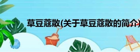 草豆蔻散(关于草豆蔻散的简介)