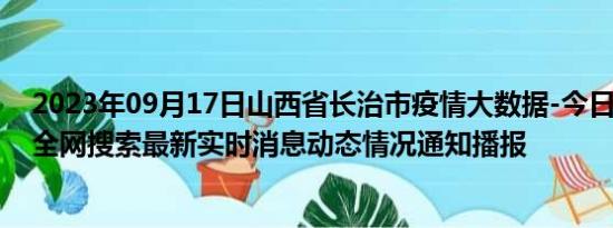 2023年09月17日山西省长治市疫情大数据-今日/今天疫情全网搜索最新实时消息动态情况通知播报