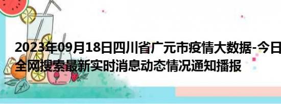 2023年09月18日四川省广元市疫情大数据-今日/今天疫情全网搜索最新实时消息动态情况通知播报