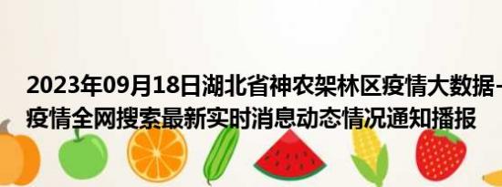 2023年09月18日湖北省神农架林区疫情大数据-今日/今天疫情全网搜索最新实时消息动态情况通知播报