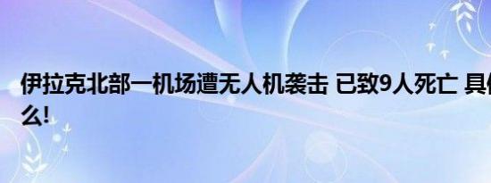 伊拉克北部一机场遭无人机袭击 已致9人死亡 具体情况是什么!