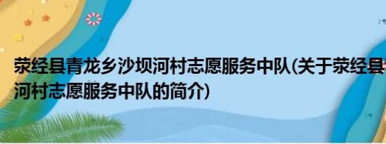 荥经县青龙乡沙坝河村志愿服务中队(关于荥经县青龙乡沙坝河村志愿服务中队的简介)