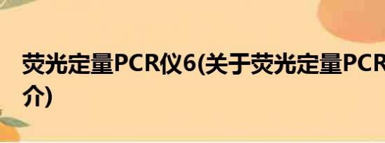 荧光定量PCR仪6(关于荧光定量PCR仪6的简介)