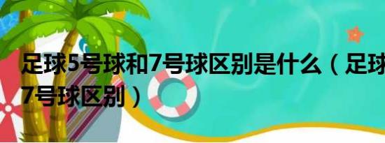 足球5号球和7号球区别是什么（足球5号球和7号球区别）