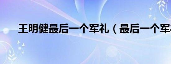 王明健最后一个军礼（最后一个军礼）