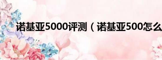 诺基亚5000评测（诺基亚500怎么样）