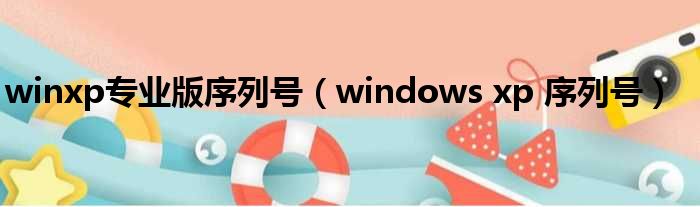 winxp专业版序列号（windows xp 序列号）