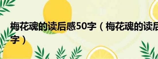 梅花魂的读后感50字（梅花魂的读后心得50字）