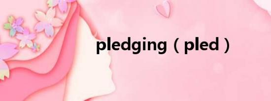 pledging（pled）