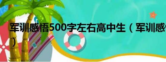 军训感悟500字左右高中生（军训感悟500字）